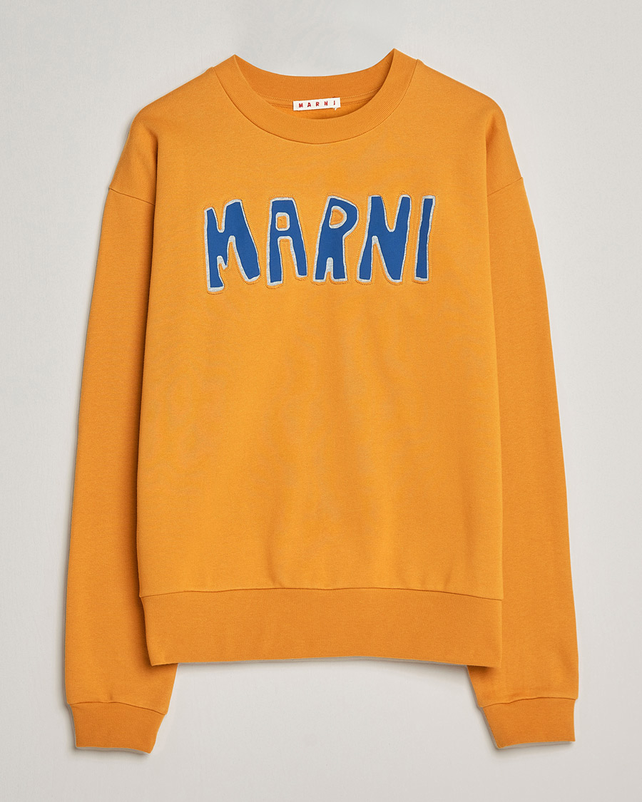 Marni Brushed Logo Sweatshirt Yellow at CareOfCarl.com