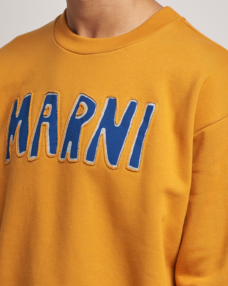 Marni Brushed Logo Sweatshirt Yellow at CareOfCarl.com