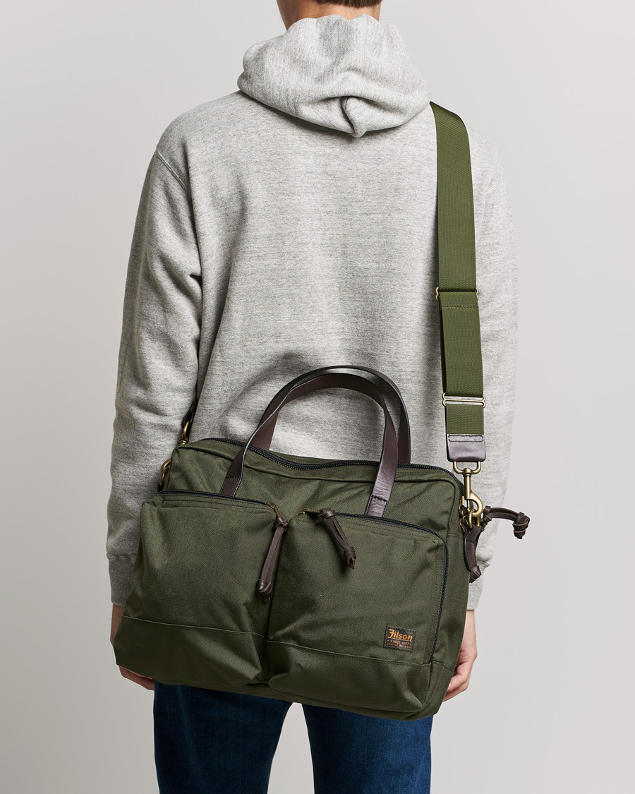 Filson Dryden Cordura Nylon Briefcase Otter Green at CareOfCarl