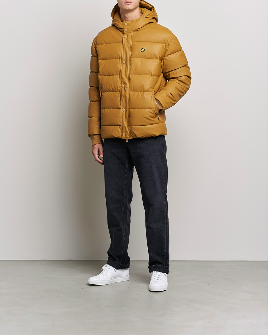 Lyle & Scott Rubberised Puffer Jacket Anniversary Gold at