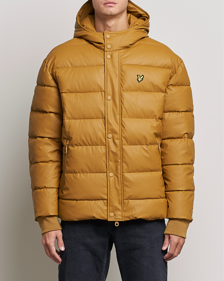 Lyle Scott Rubberised Puffer Jacket Anniversary Gold at CareOfCarl