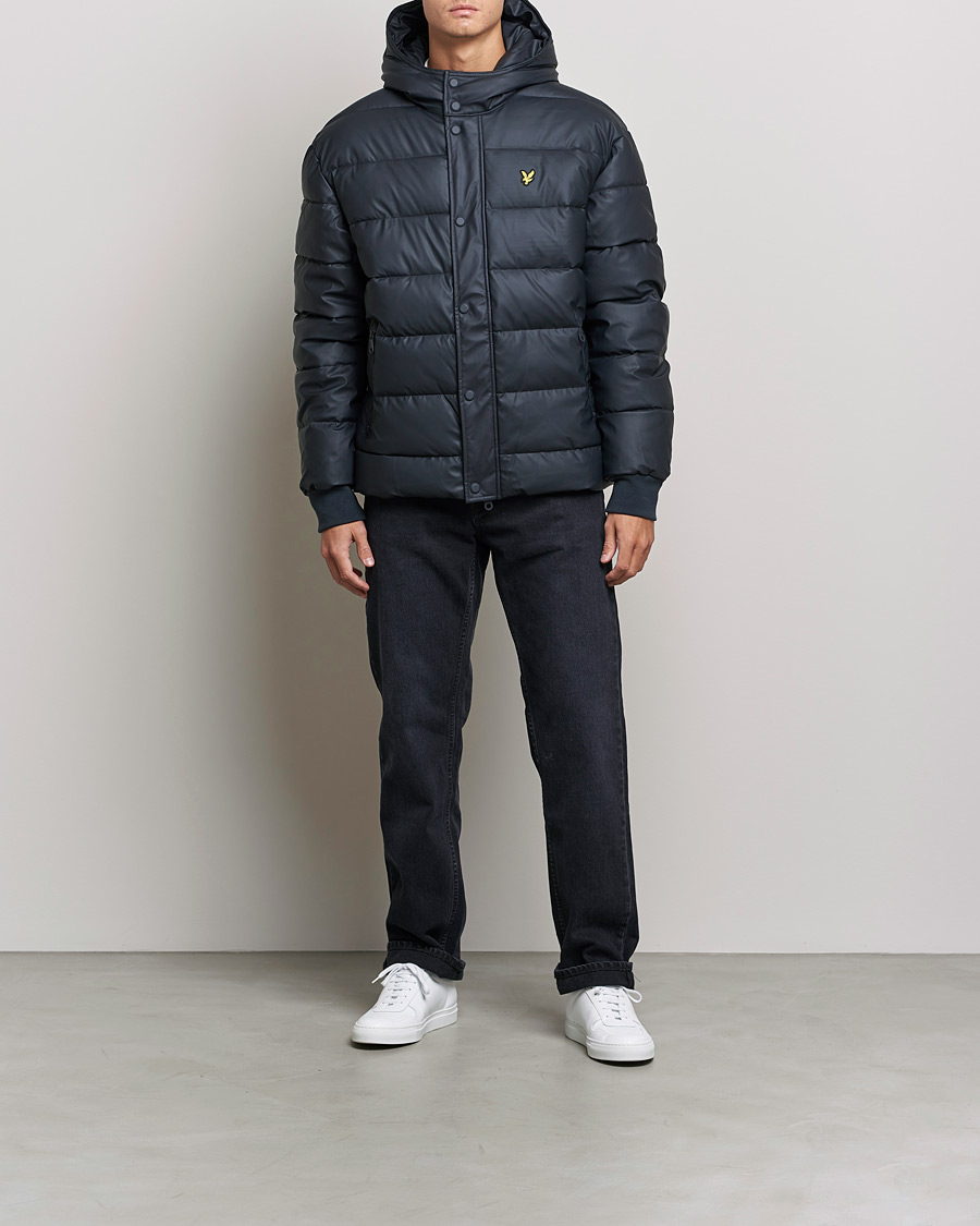 Lyle Scott Rubberised Puffer Jacket Dark Navy at CareOfCarl