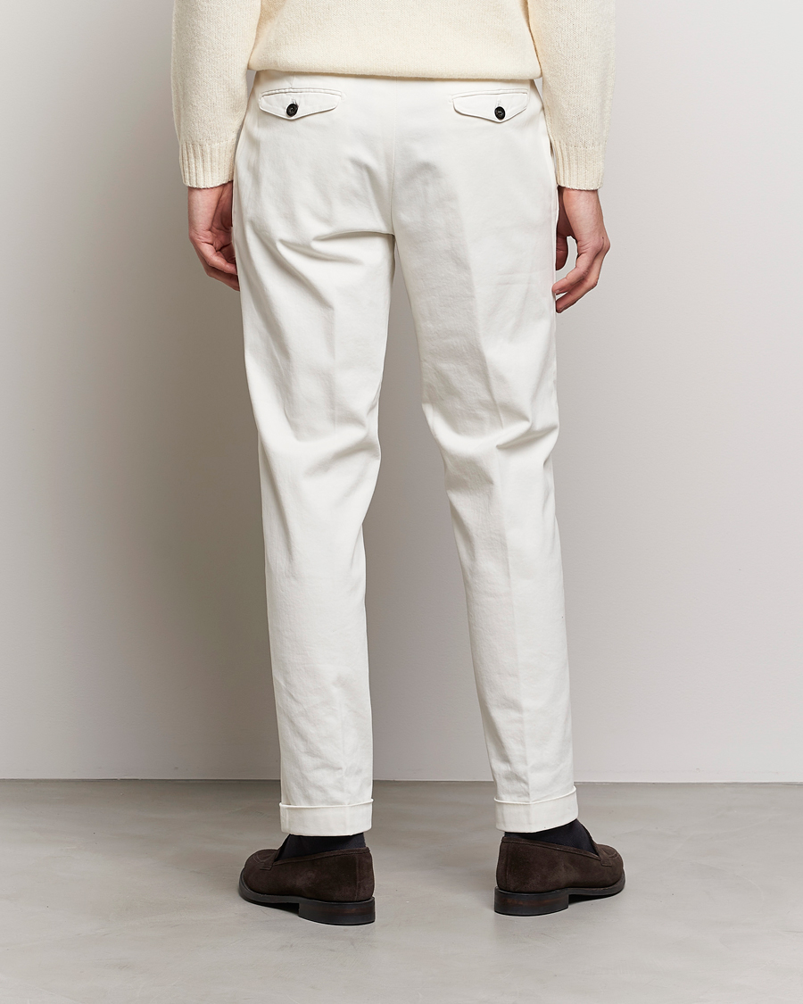 Mens white sale pleated trousers