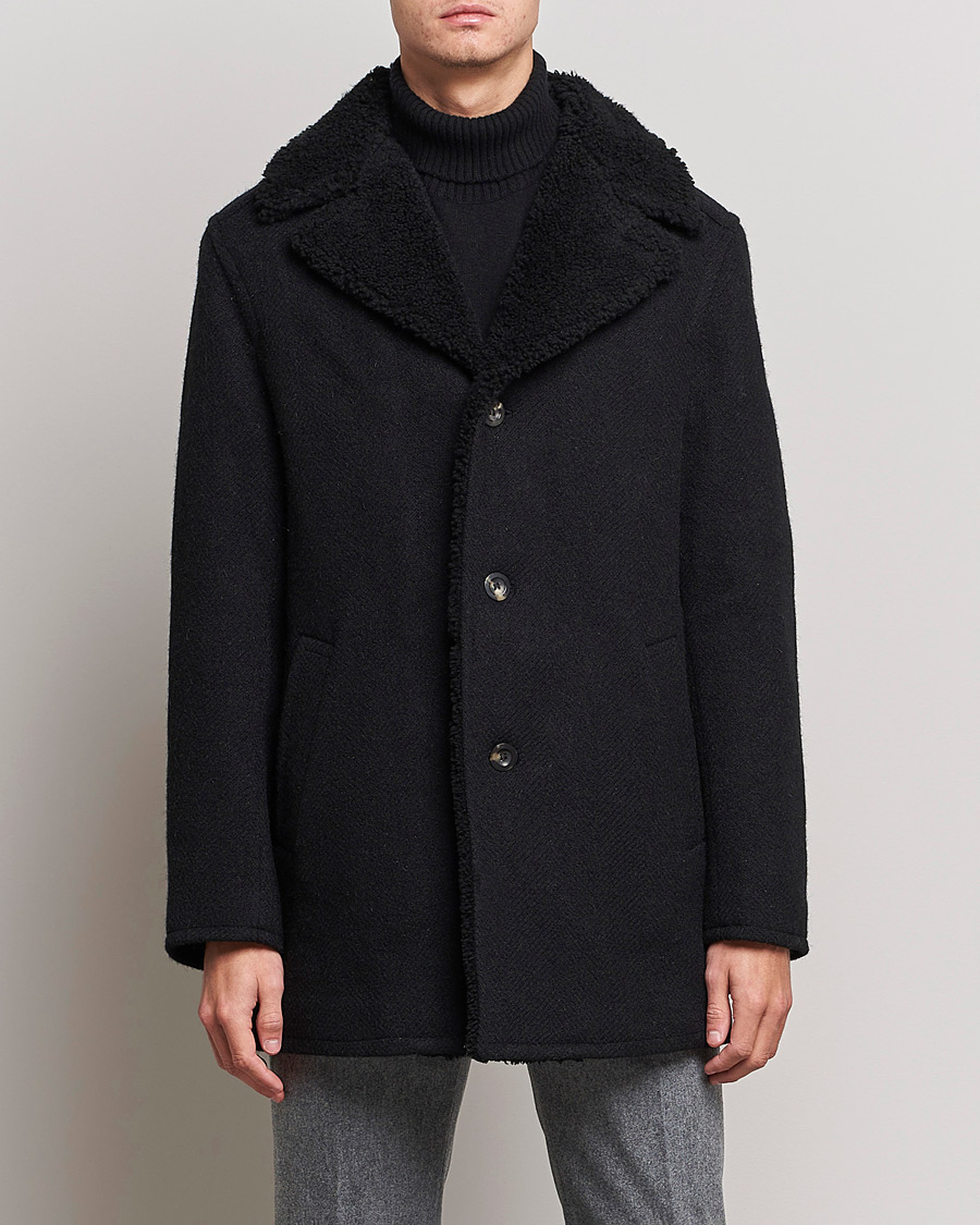 Shearling sale car coat