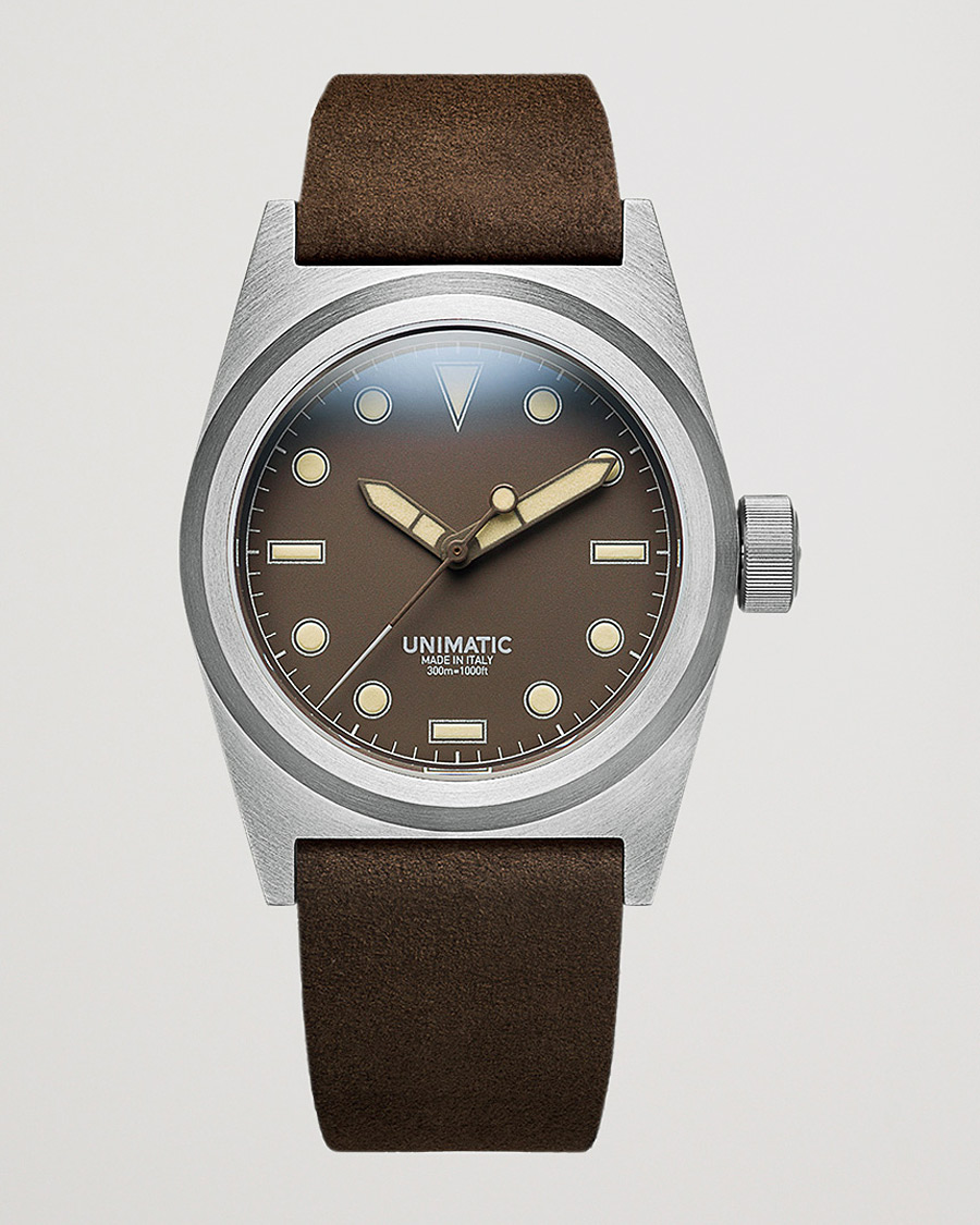 RIOS1931 New York Shell Cordovan Leather Watch Strap Mocha Brown