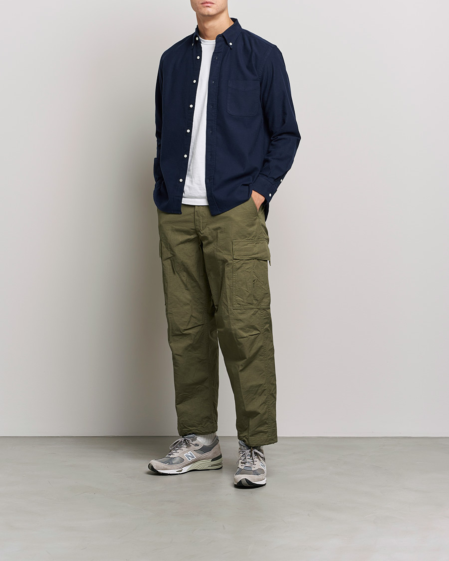 Two-tone piqué flannel shirt Modern fit, Le 31