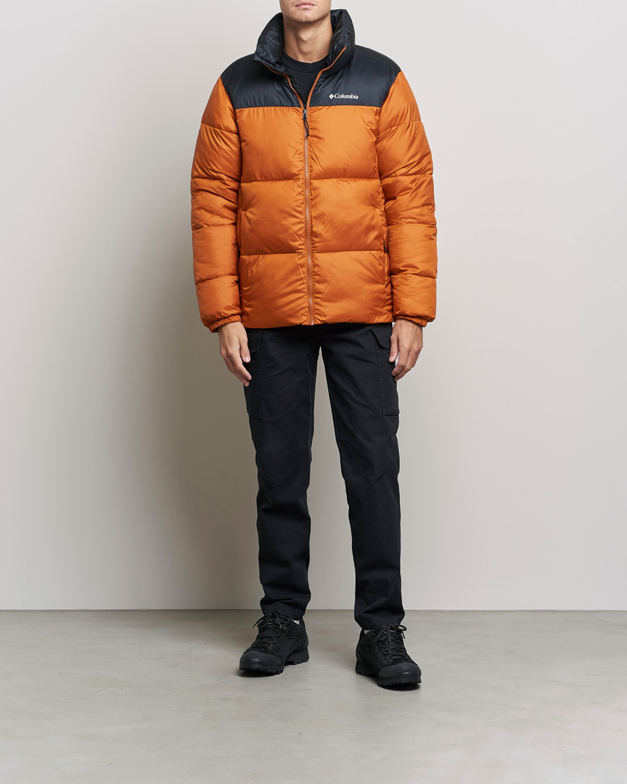 Warm Padded Puffect Columbia Jacket Copper/Black at M II