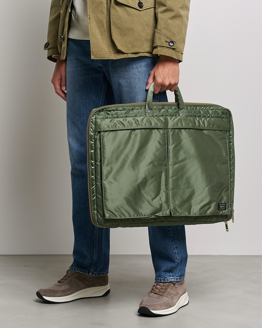 Porter-Yoshida & Co. Tanker Garment Bag Sage Green at CareOfCarl.com