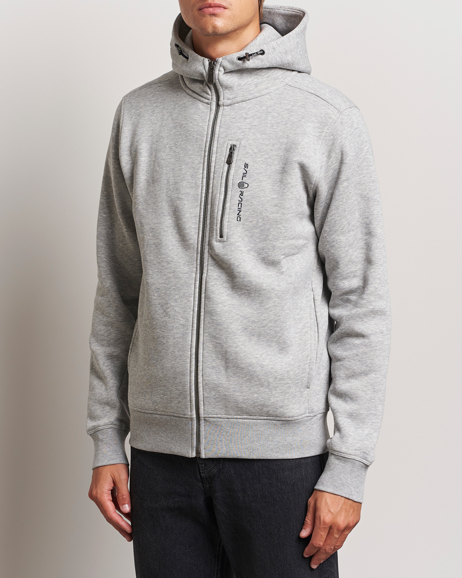 Men |  | Sail Racing | Bowman Full Zip Hoodie Grey Melange