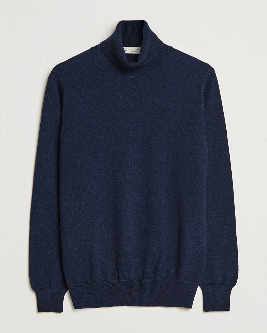 Navy cashmere roll clearance neck