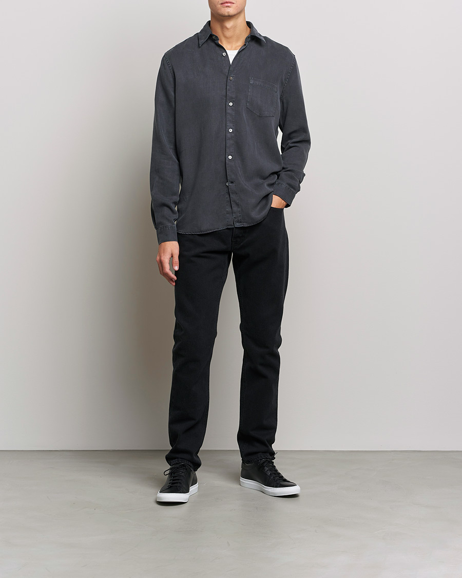 A Day's March Daintree Tencel Shirt Off Black at CareOfCarl.com