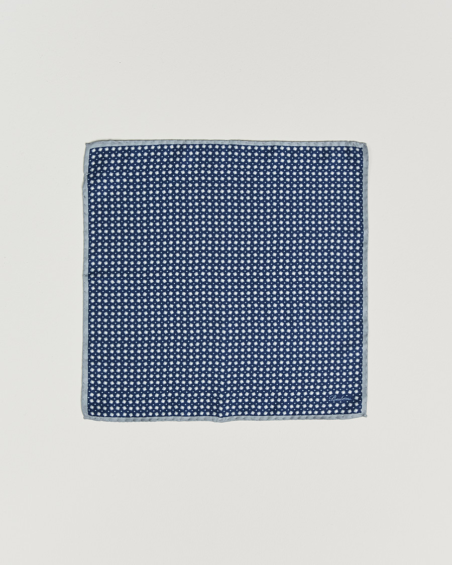 Vuitton Blue/Black Silk Pocket Square - Vintage Lux