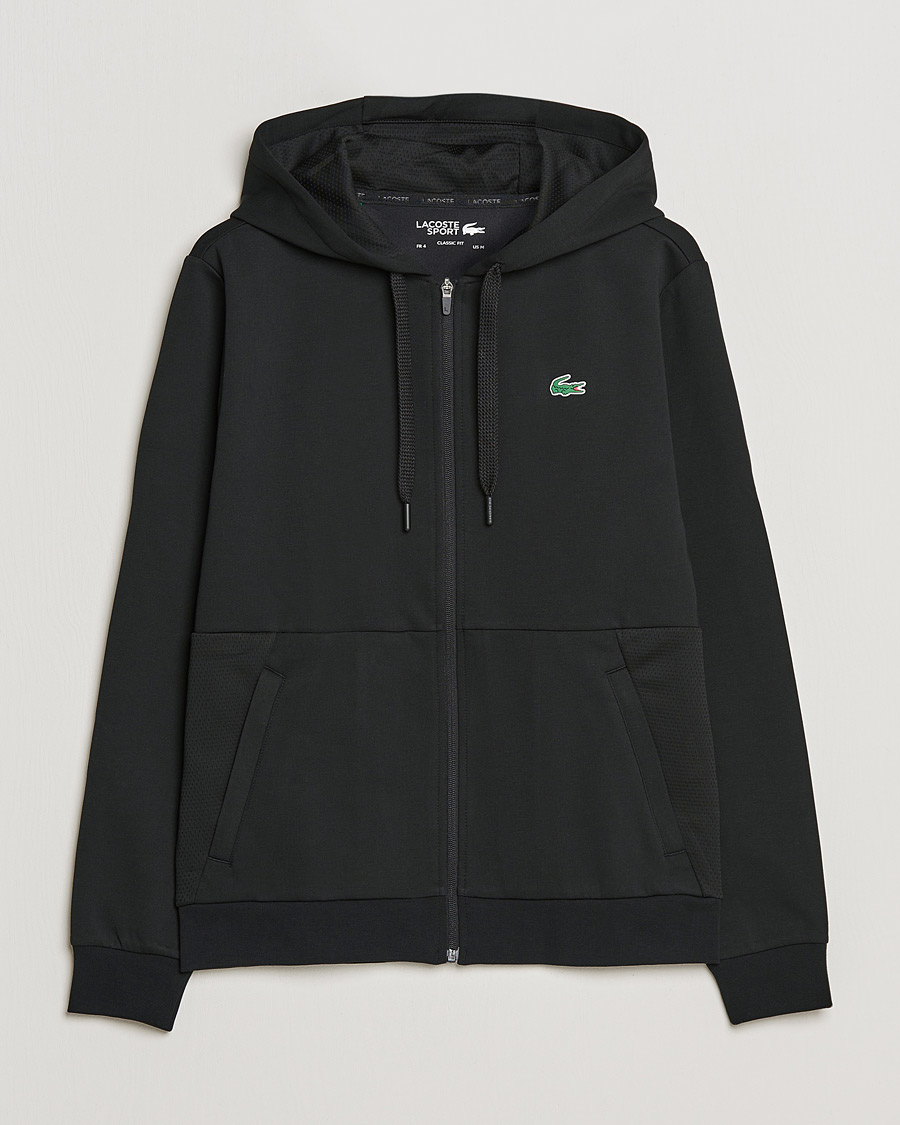 Lacoste zip hoodie sale black