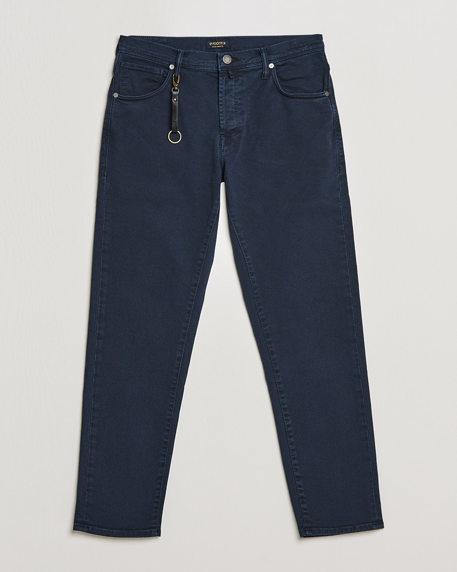 Incotex Bull Denim 5-Pocket Pants Navy at CareOfCarl.com