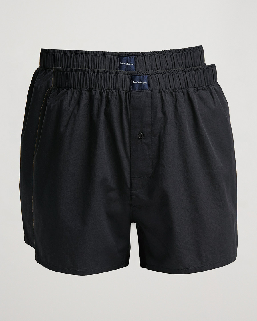 Sunspel Classic Woven Cotton Boxer Shorts Plain Blue at CareOfCarl.com