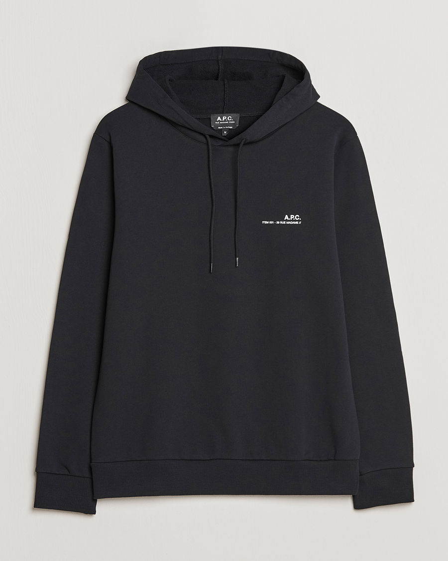 A.P.C. Item Hoodie Black at CareOfCarl