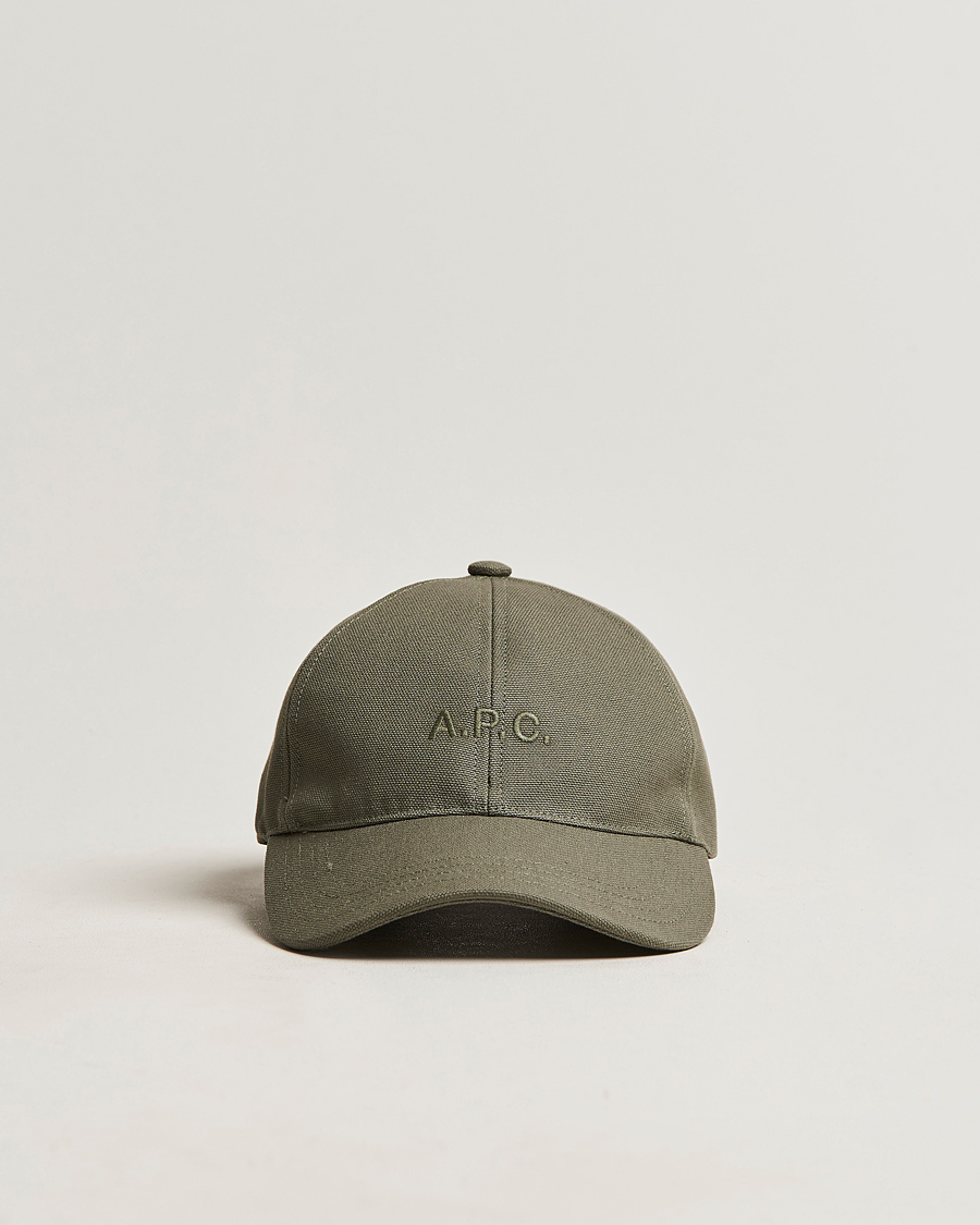 A.P.C. Charlie Baseball Cap Khaki Green at CareOfCarl.com