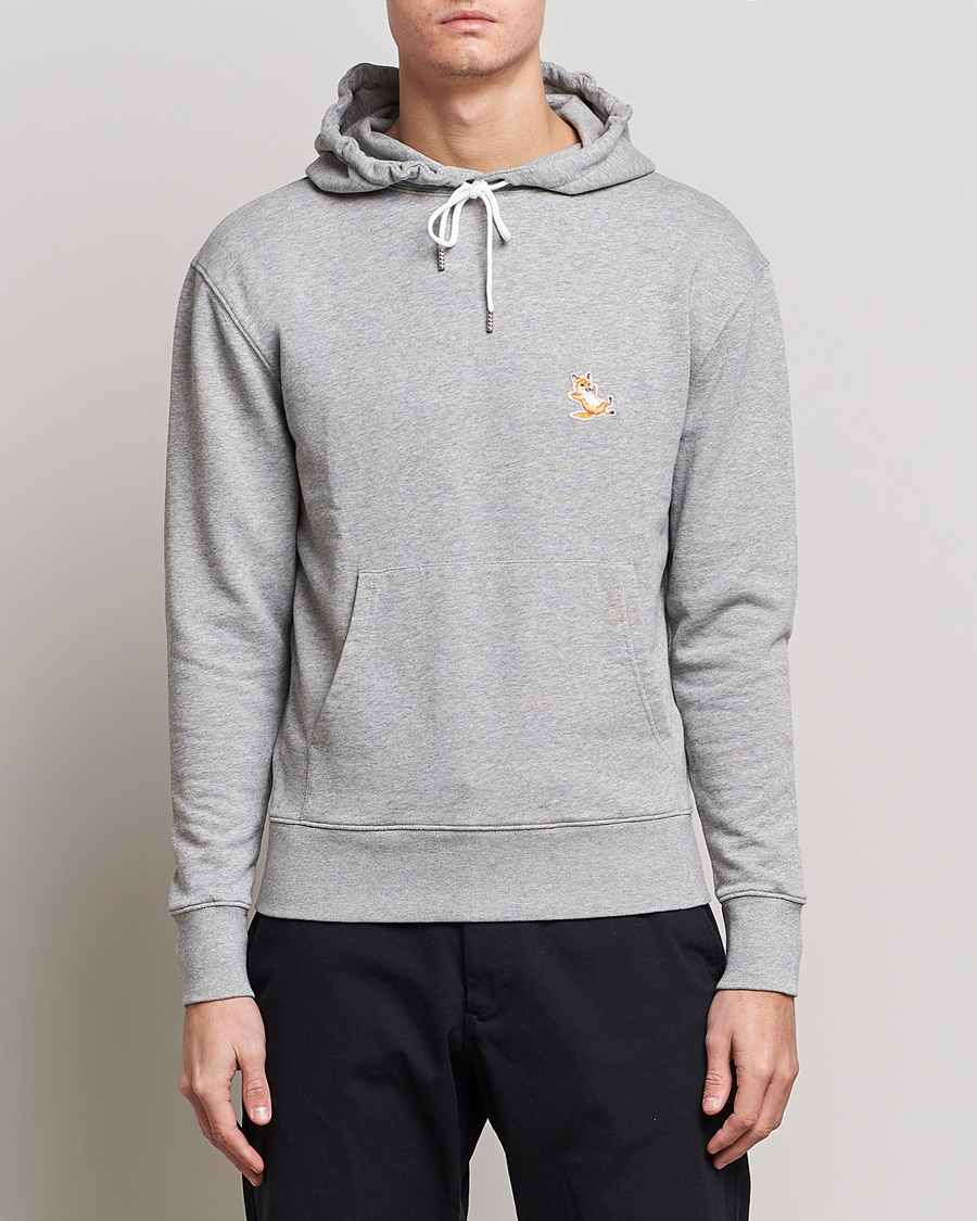 Maison Kitsuné Fox Head Sweatshirt Grey Melange at CareOfCarl.com