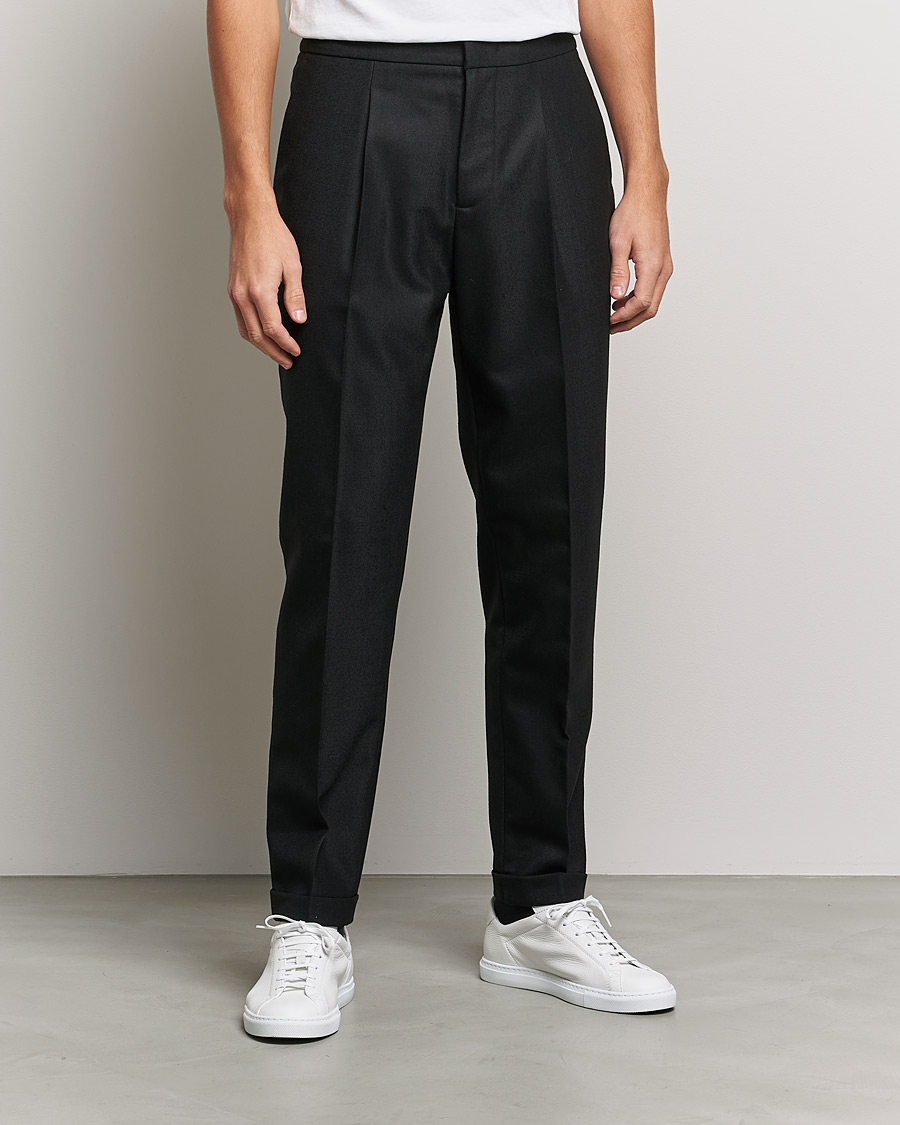 J.Lindeberg Sasha Wool Twill Pants Black at CareOfCarl.com