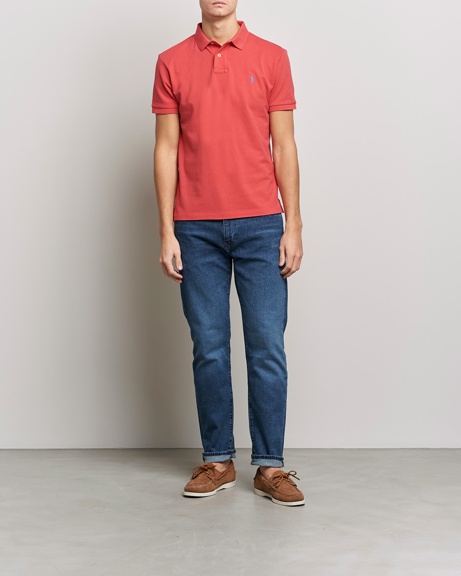 Polo Ralph Lauren Custom Slim Fit Polo Starboard Red at CareOfCarl