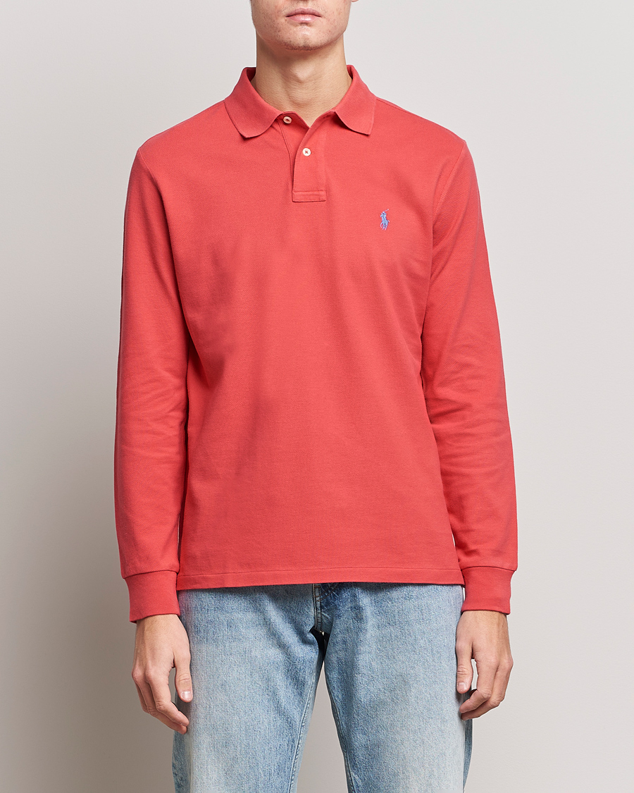 Ralph lauren long sleeve cheap polo red