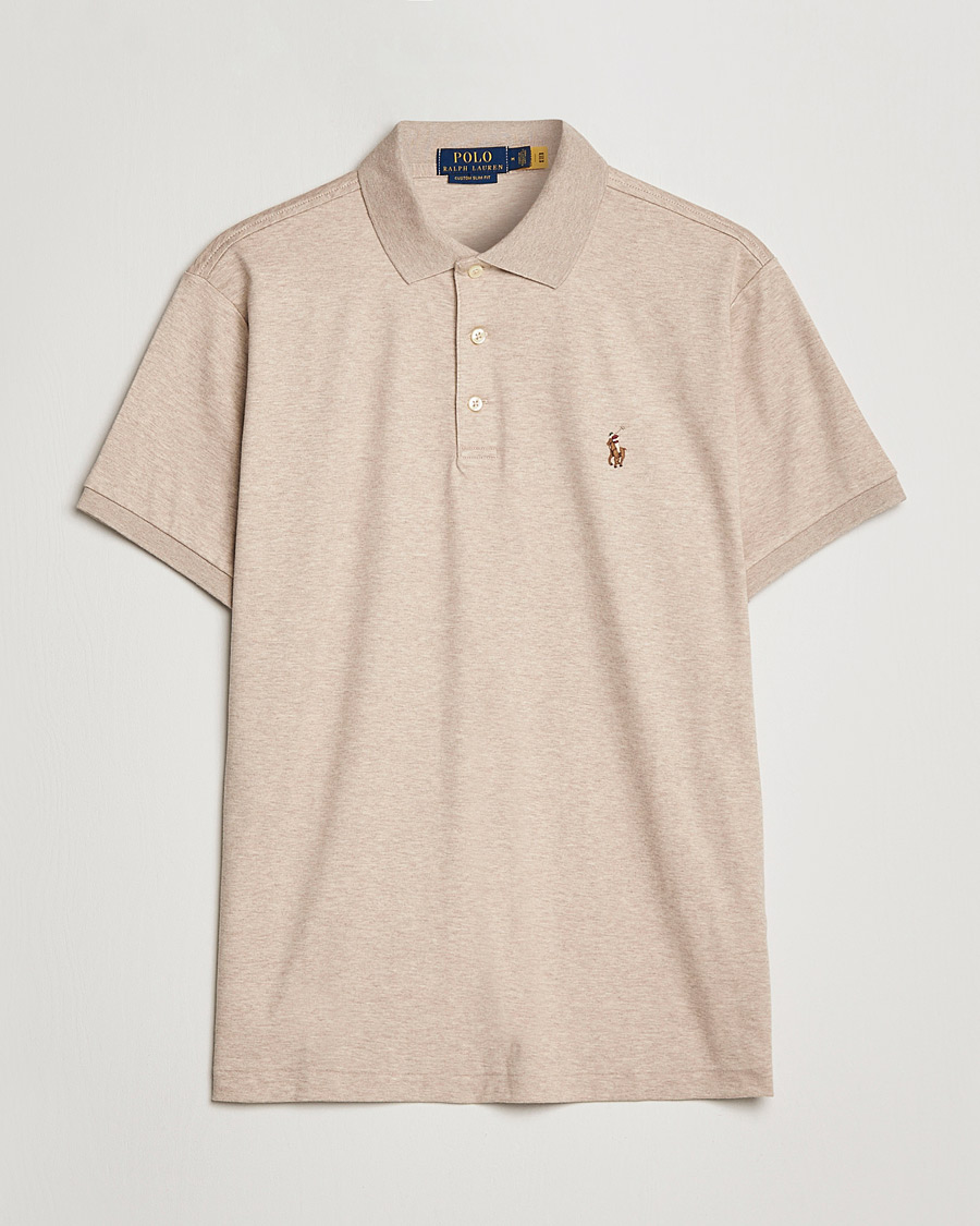 Polo Ralph Lauren Luxury Pima Cotton Polo Sand Heather at