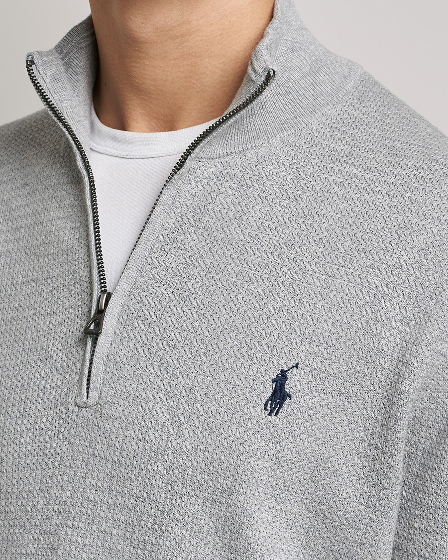 Polo Ralph Lauren Textured Half Zip Andover Heather at CareOfCarl