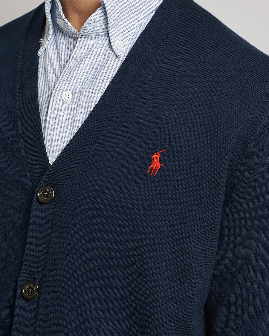 Polo Ralph Lauren Cotton Cardigan Hunter Navy at CareOfCarl