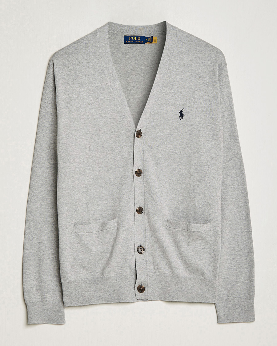 Polo Ralph Lauren Cotton Cardigan Andover Heather at 