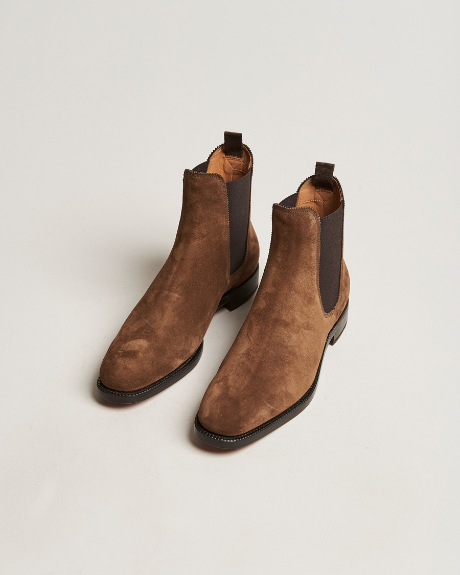 Ralph Lauren Purple Label Penfield Chelsea Boots Chestnut Suede at CareOfCa