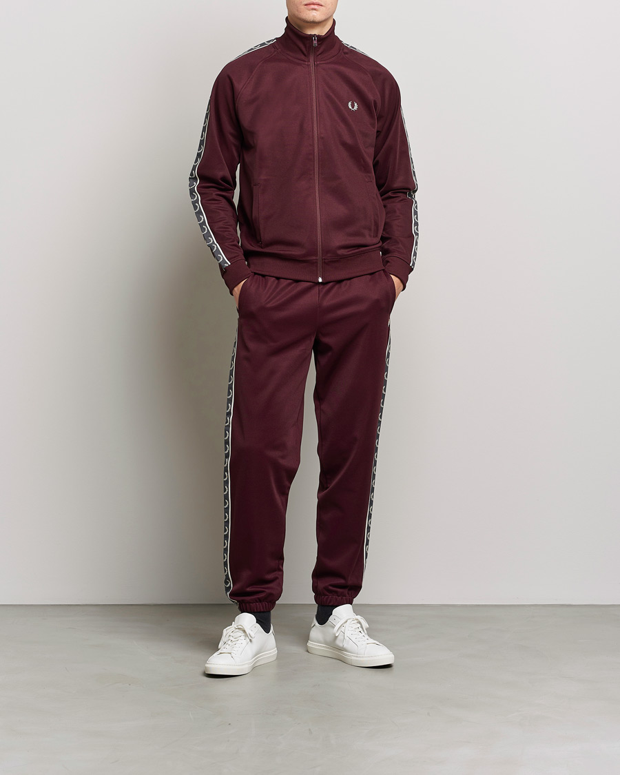 Fred Perry Taped Track Jacket Oxblood at CareOfCarl.com