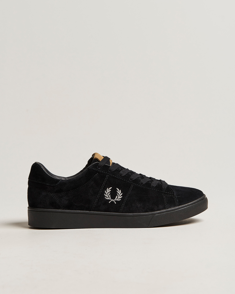 Fred Perry Spencer Suede Sneaker Black at CareOfCarl.com