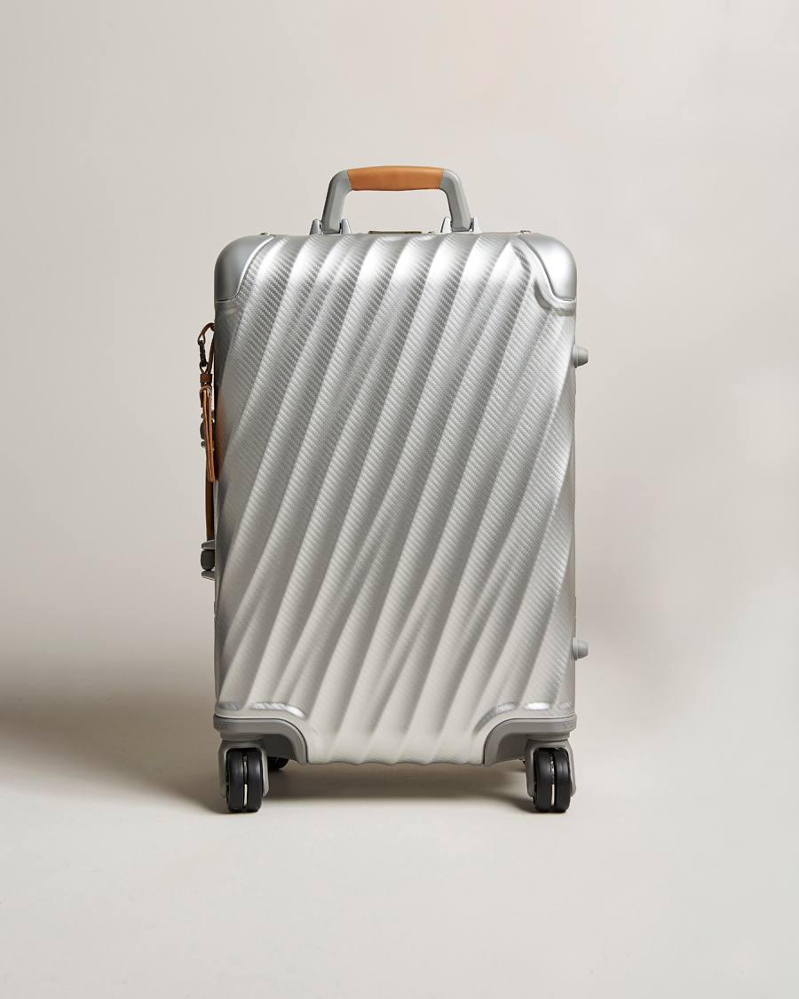 TUMI International Carry on Aluminum Trolley Texture Silver at