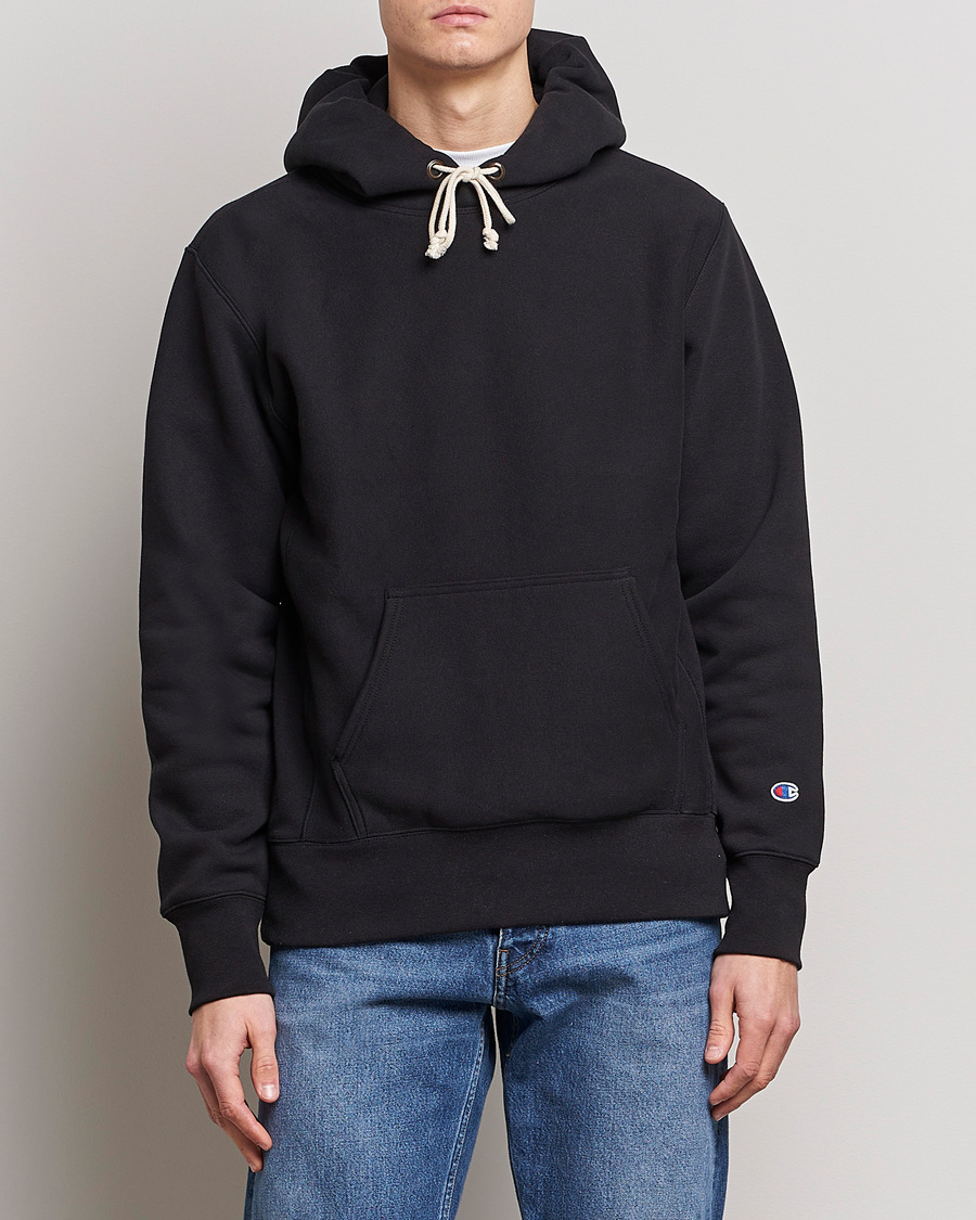 Champion Reverse Weave Soft Fleece Hood Black at CareOfCarl.com