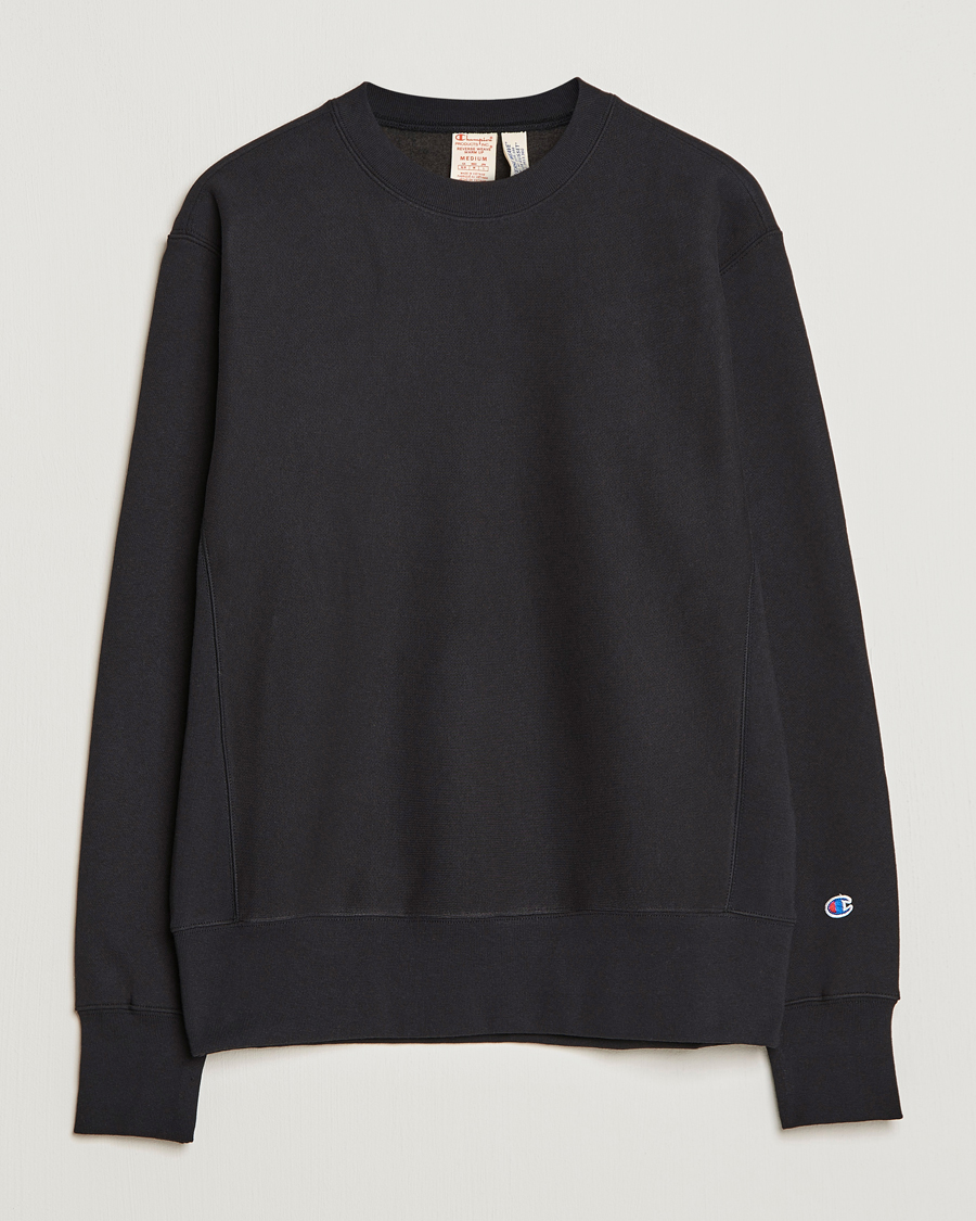 Champion black 2024 crew neck sweatshirt