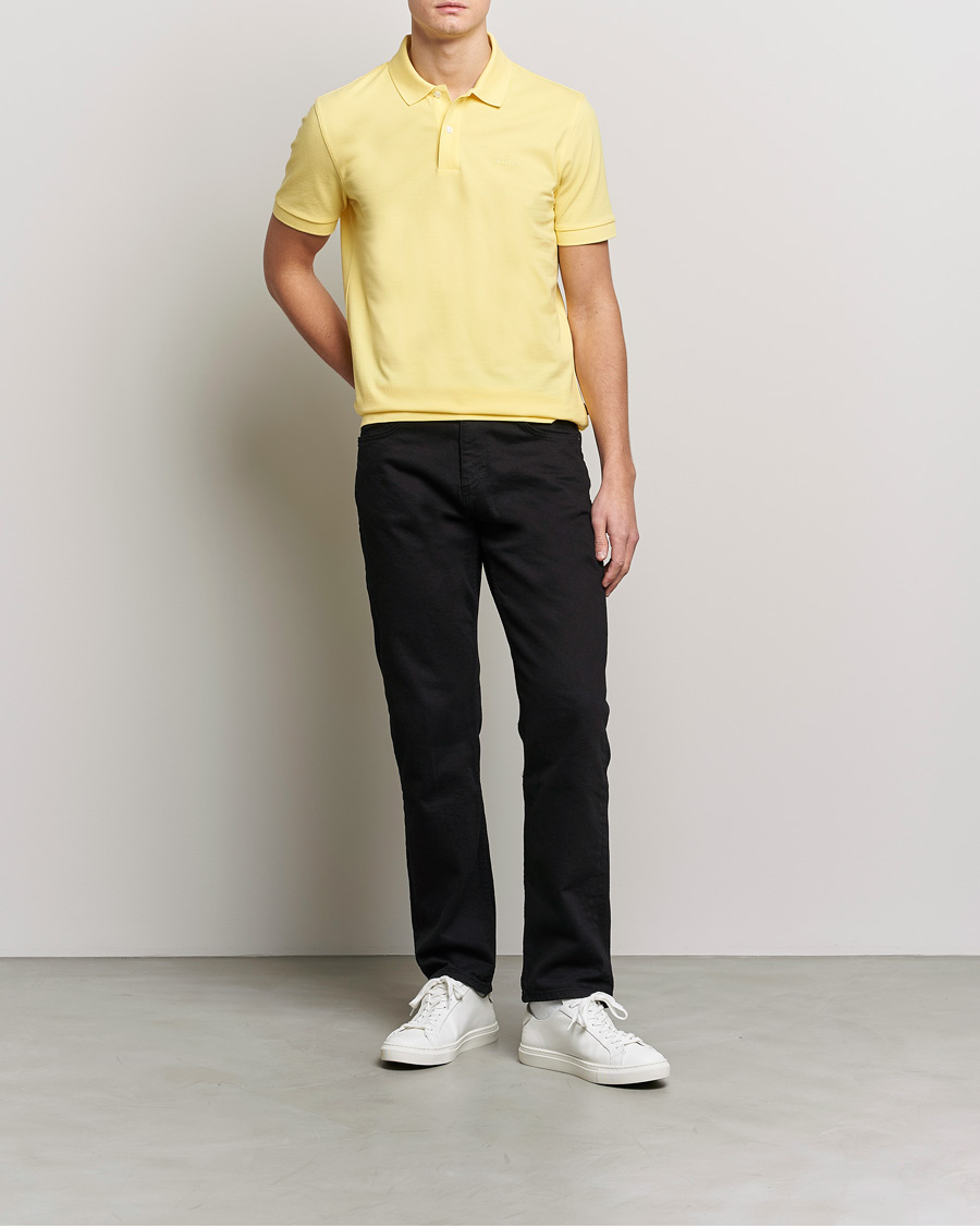 Bright yellow clearance polo shirt