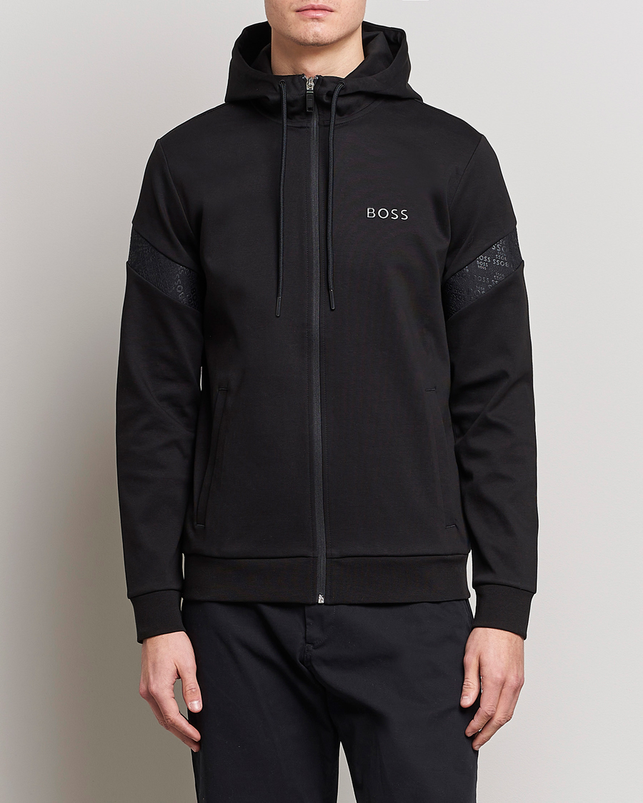 Boss green saggy sale full zip hoodie black