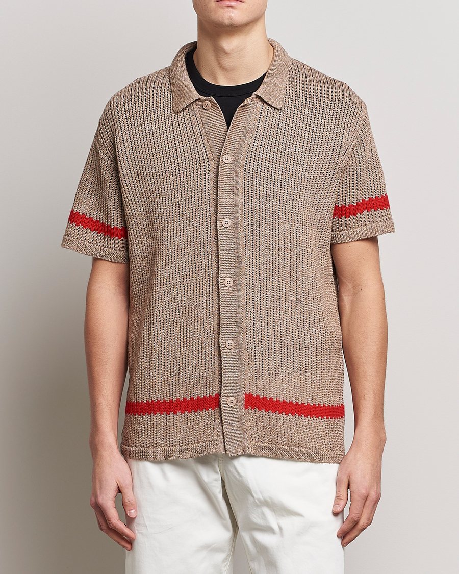 Knitted short 2025 sleeve shirt