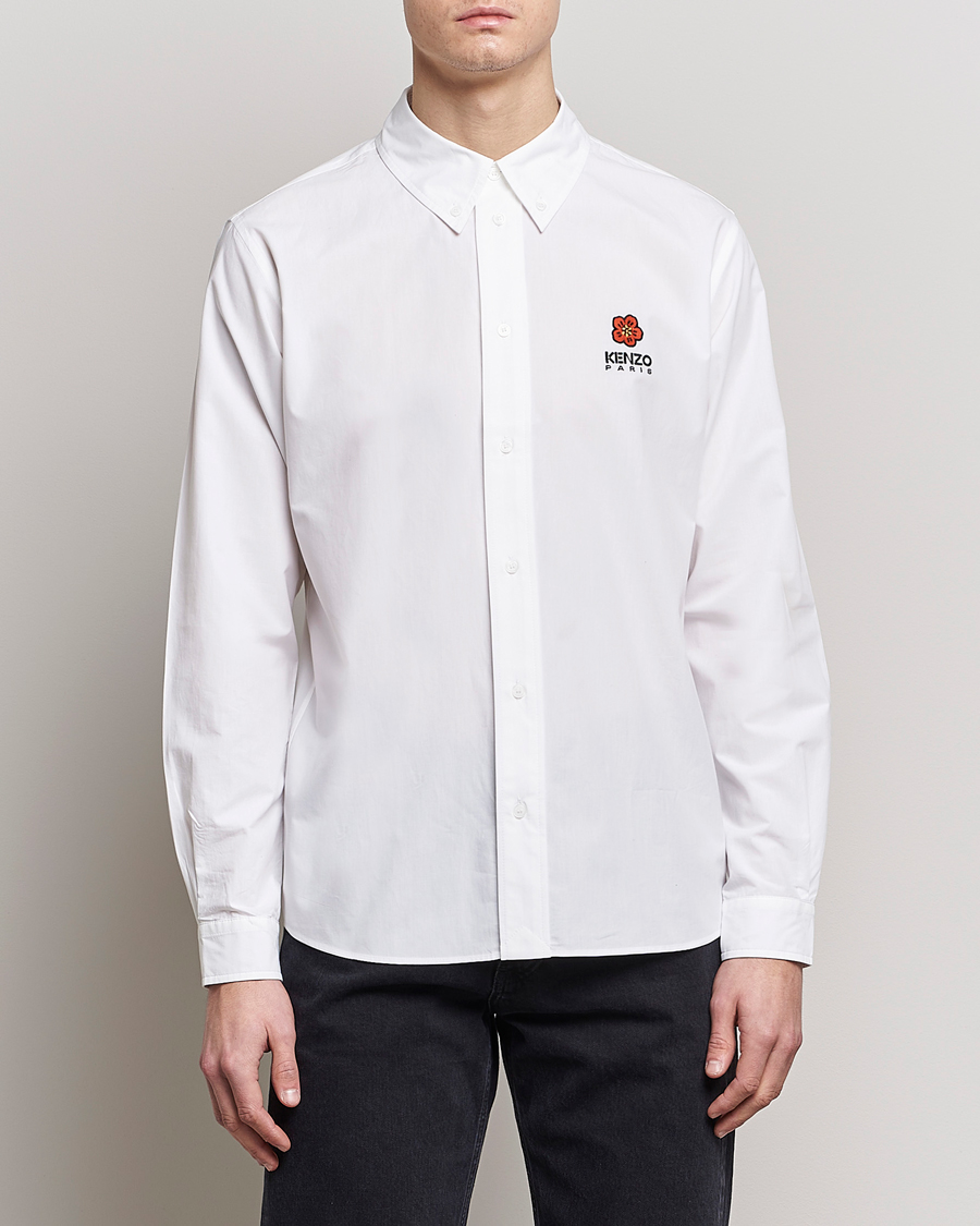 KENZO Boke Flower Crest Casual Shirt White at CareOfCarl.com