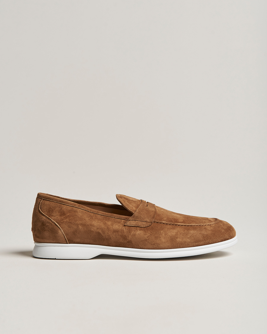 Kiton Summer Loafers Brown Suede at CareOfCarl