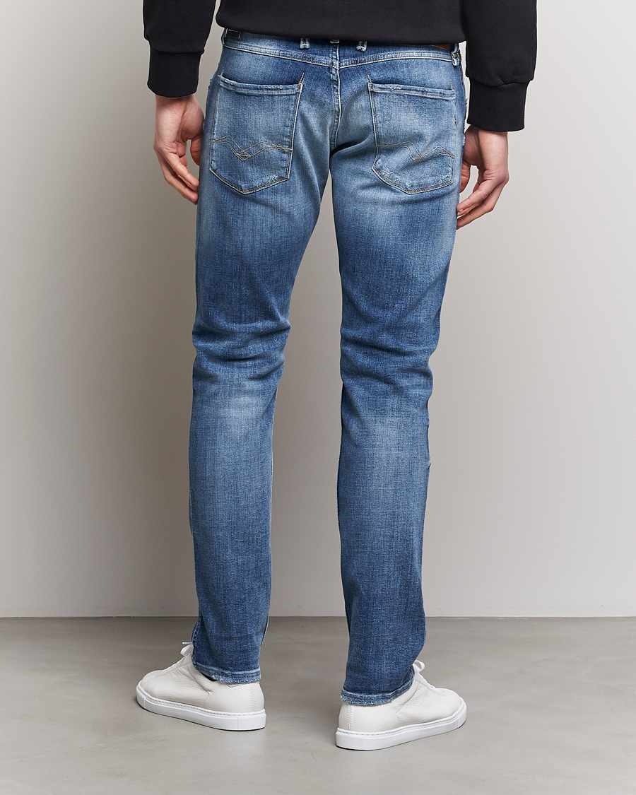 Replay 10 Blue Anbass Year Stretch Medium at Wash Power Jeans