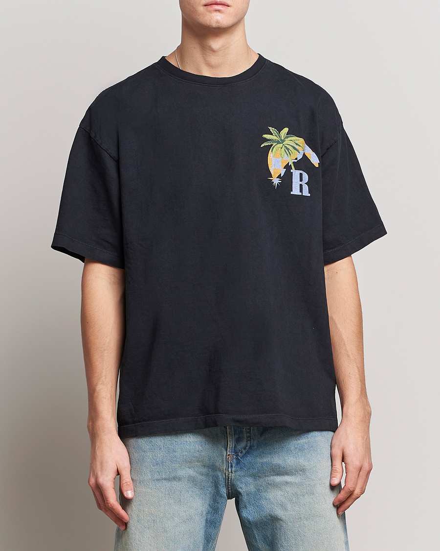 Rhude Moonlight Tropics T-Shirt Black at CareOfCarl.com