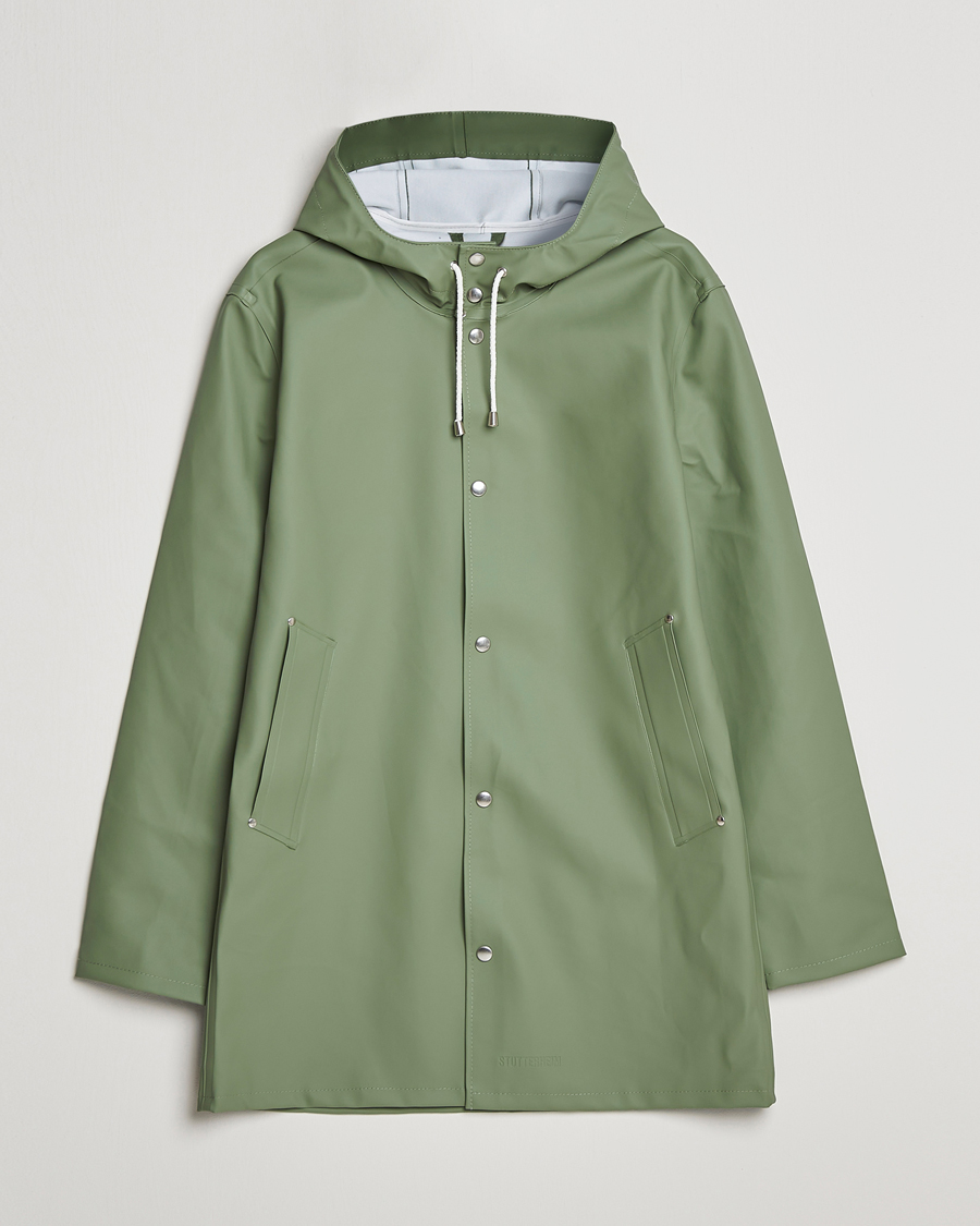 Green raincoat shop