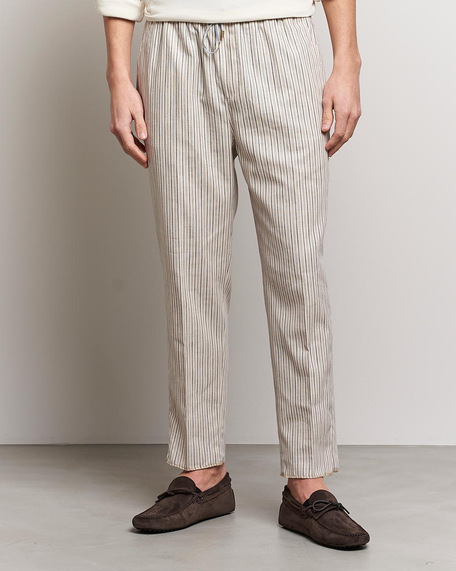 STRIPED TEXTURED PANTS  Ecru  ZARA United States