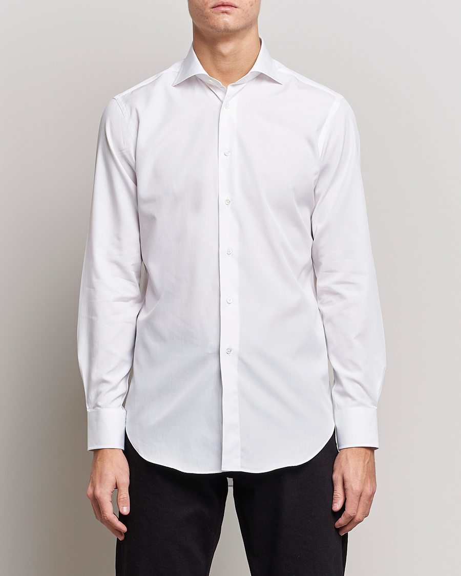 Kamakura Shirts Slim Fit Broadcloth Shirt White at CareOfCarl.com