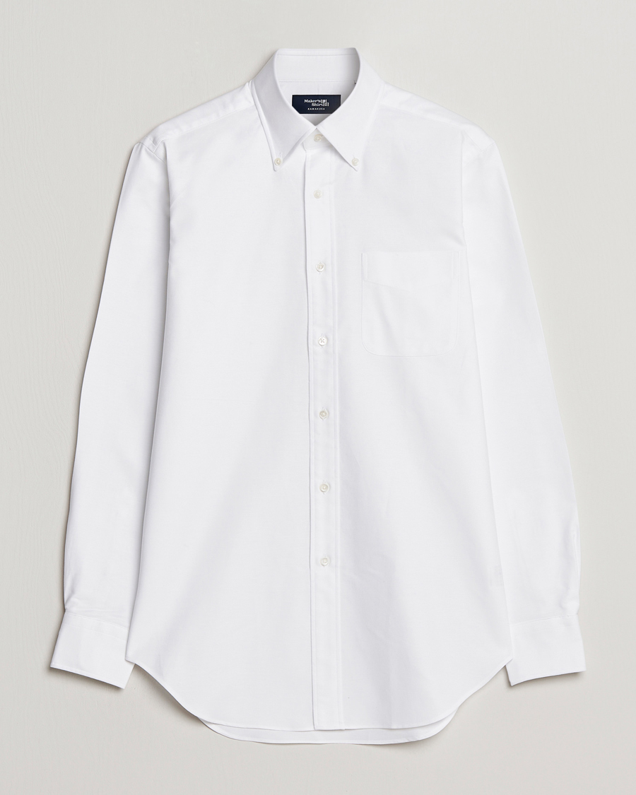 Kamakura Shirts Slim Fit Oxford BD Shirt White at