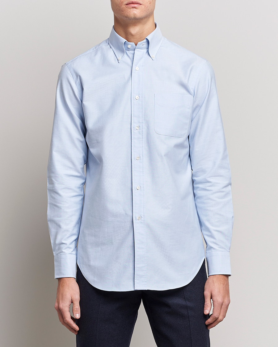 Kamakura Shirts Slim Fit Oxford BD Shirt Light Blue at CareOfCarl.com