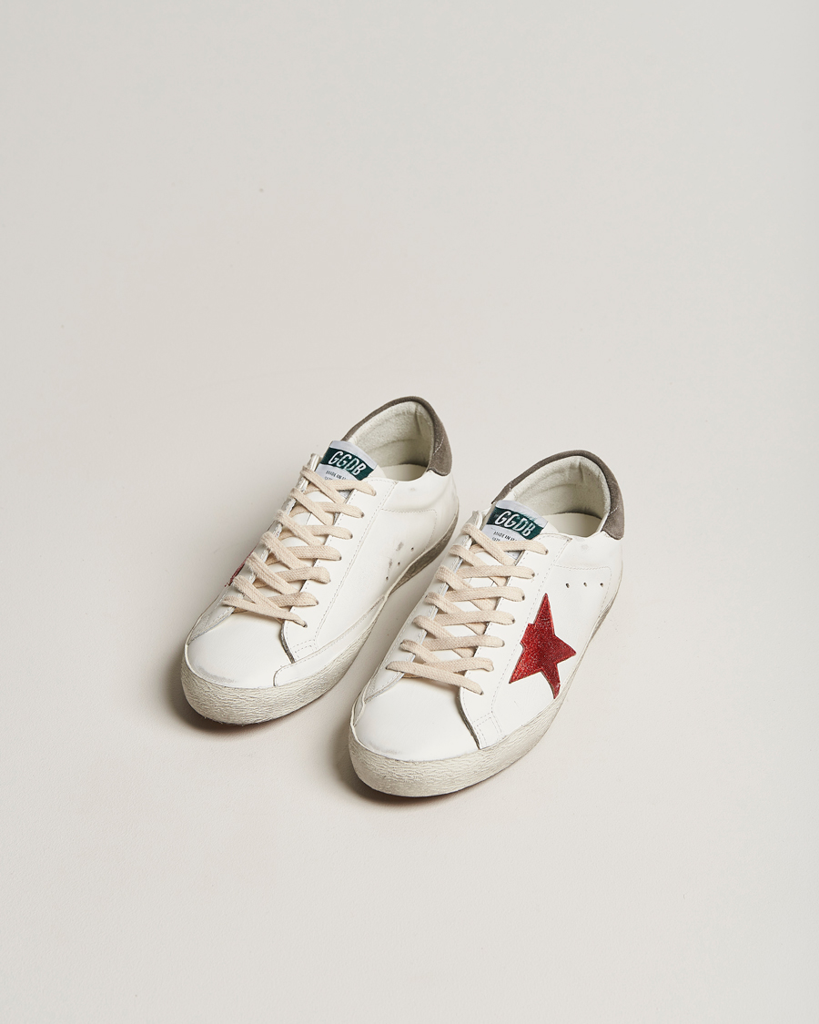 Golden Goose Deluxe Brand Super Star Sneakers White Red at CareOfCarl