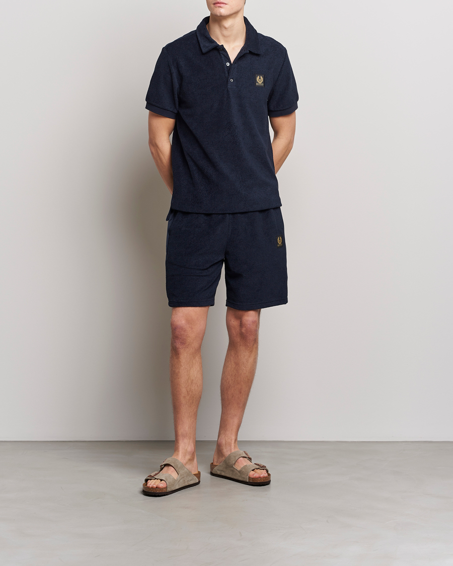 Belstaff Trawler Terry Shorts Dark Ink at 