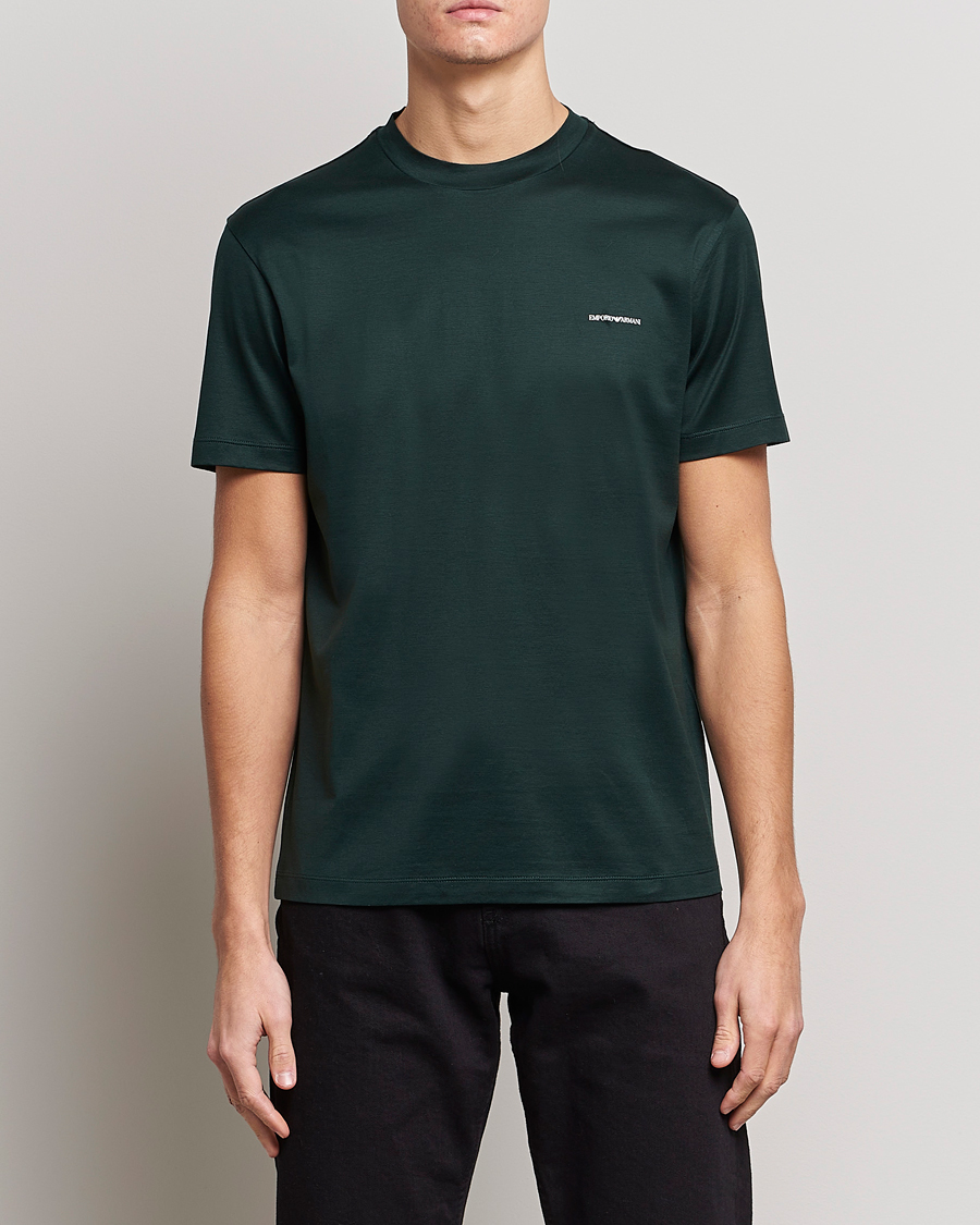 Emporio Armani Tencel T Shirt Green at CareOfCarl